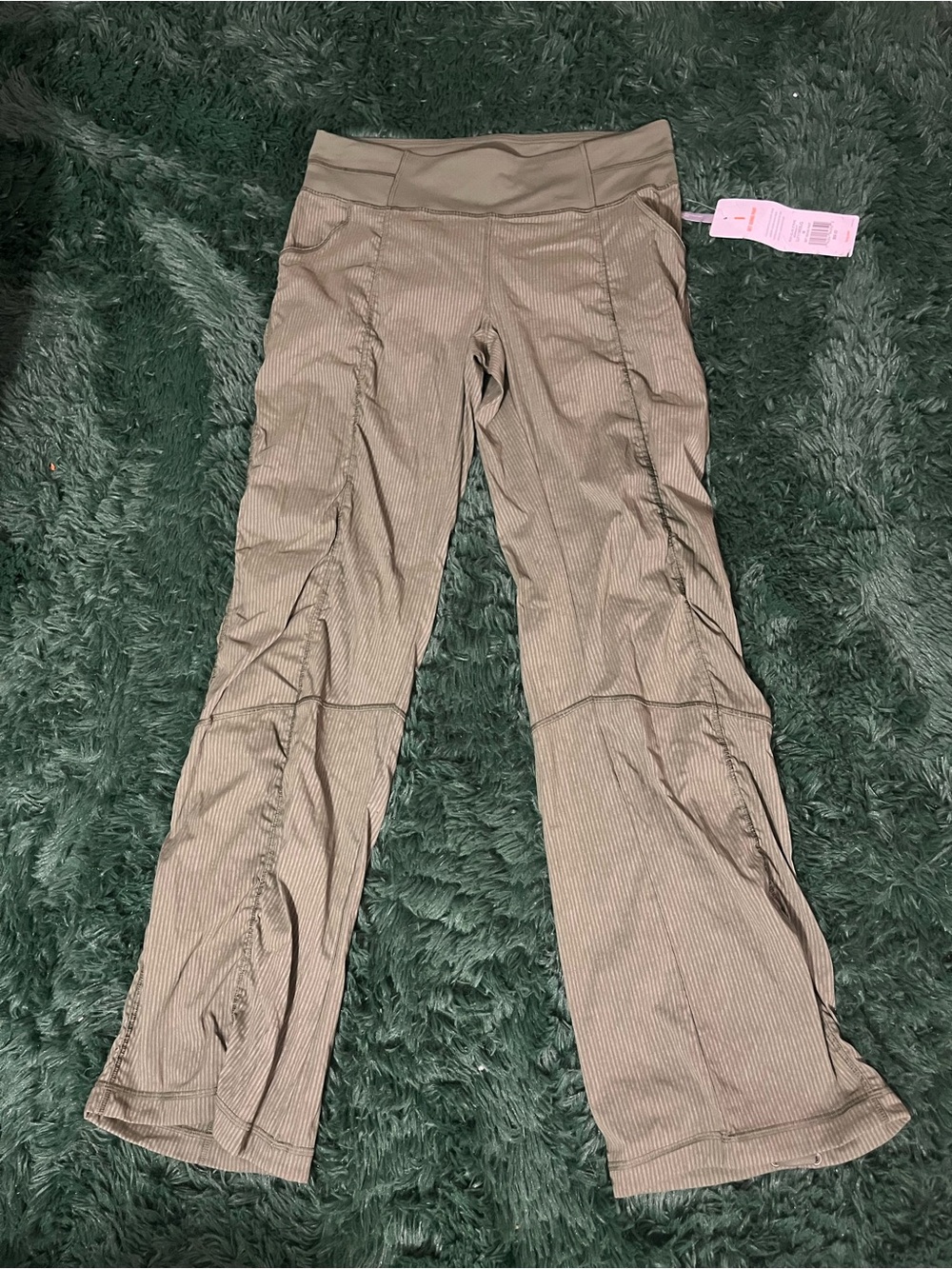 Olive striped athletic pants